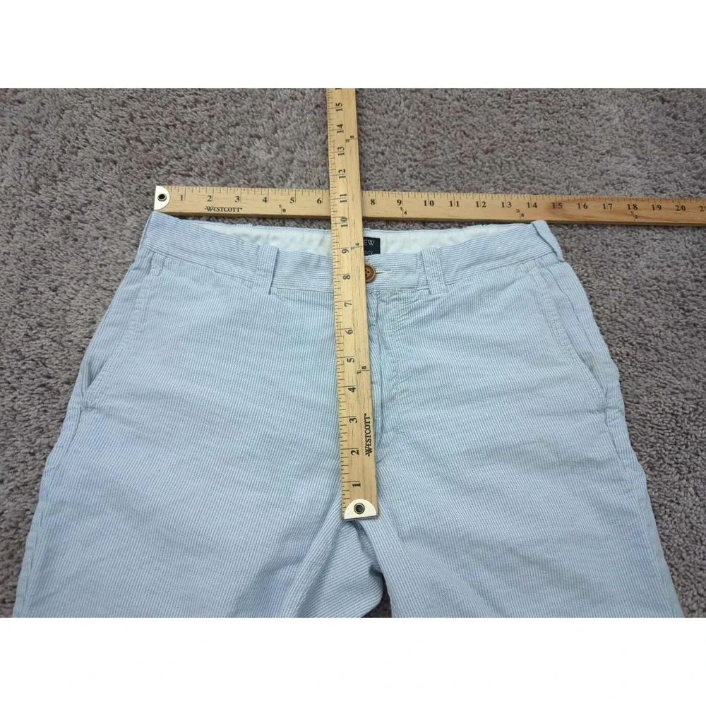 J Crew‎ Chino Shorts Mens 30W Blue Vertical Stripes Gramercy Preppy Casual